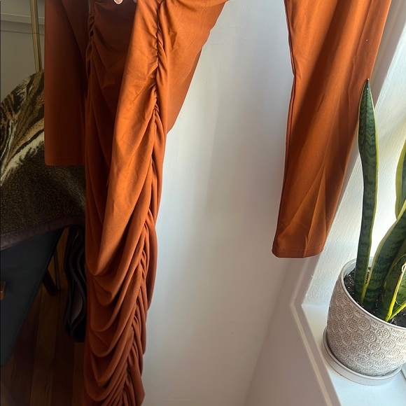 ***NEVER WORN*** Dolan for Anthropologie Chic Brown Long Sleeve‎ Dress - Picture 8 of 10